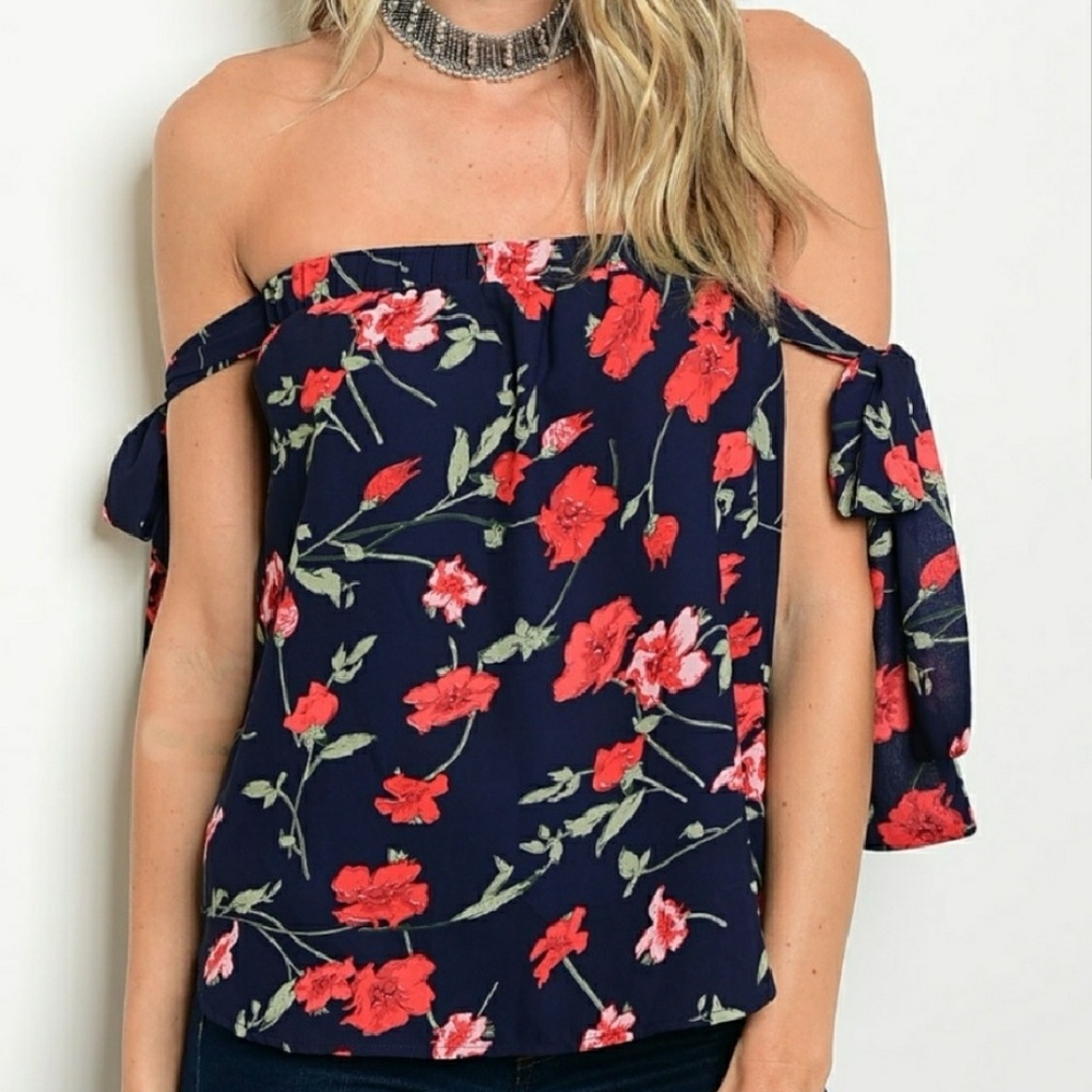 Floral off the shoulder top